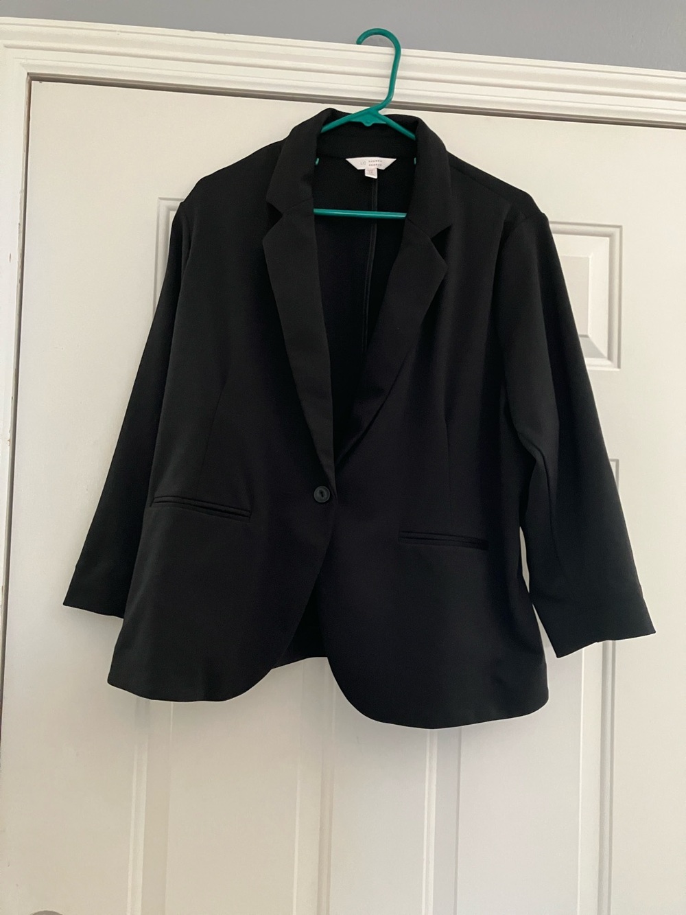 LC Lauren Conrad Black Single-Button Blazer Size 1X